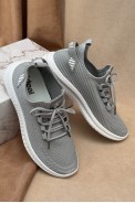 Кросівки чоловічі текстиль, колір світло-сірий, 243R779-1 оптом - фото № 2