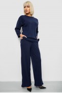 Костюм женский трикотажный в рубчик, цвет синий, 257R1321-1 - фото № 2