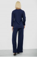 Костюм женский трикотажный в рубчик, цвет синий, 257R1321-1 - фото № 3