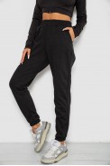 Спортивні штани жіночі на флісі  уцінка, колір чорний, 238R57828-U-46 - фото № 2