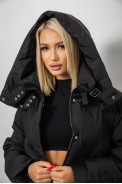 Куртка жіноча зимова  уцінка, колір чорний, 244R5609-U - фото № 5