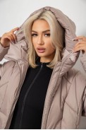 Куртка женская зимняя  -уценка, цвет бежевый, 244R5618-U оптом - фото № 4