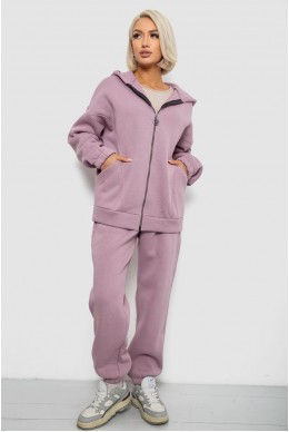 Спортивный костюм женский на флисе, цвет сиреневый, 247R1058-6