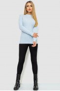 Кофта женская однотонная базовая  -уценка, цвет светло-голубой, 244R2032-U-2 оптом - фото № 1
