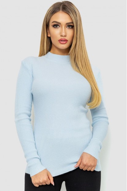 Кофта жіноча однотонна базова  -уцінка, колір світло-блакитний, 244R2032-U-2