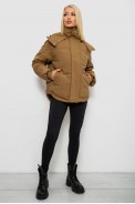 Куртка жіноча зимова коротка  -уцінка, колір хакі, 244R983-U-5 - фото № 1