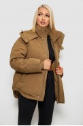 Куртка жіноча зимова коротка  -уцінка, колір хакі, 244R983-U-5 - фото № 2