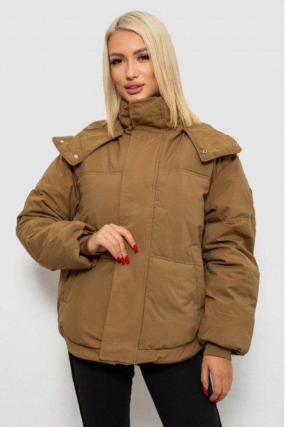 Куртка жіноча зимова коротка  -уцінка, колір хакі, 244R983-U-5