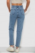 Джинси жіночі однотонні MOM, колір блакитний, 244R00896 оптом - фото № 3