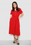 Платье софт с цветочным принтом, цвет красный, 230R1031 - фото № 0