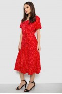 Платье софт с цветочным принтом, цвет красный, 230R1031 - фото № 2