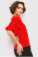 Блуза в горох, колір червоний, 230R151-8