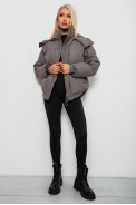 Куртка жіноча зимова коротка  -уцінка, колір сірий, 244R983-U-6 - фото № 1