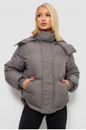 Куртка жіноча зимова коротка  -уцінка, колір сірий, 244R983-U-6 - фото № 0
