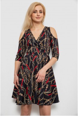 Платье женское с принтом, цвет черный, 230R182