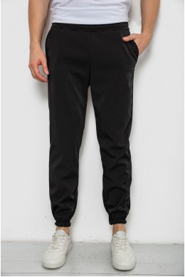 Спортивные штаны мужские на флисе  -уценка, цвет черный, 238R58629-1-U-1