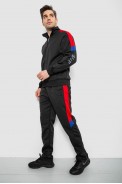 Спортивный костюм мужской двухнитка  -уценка, цвет черный, 129R5215-U-8 - фото № 2
