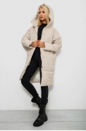 Куртка женская зимняя  -уценка, цвет светло-бежевый, 244R8832-U - фото № 2
