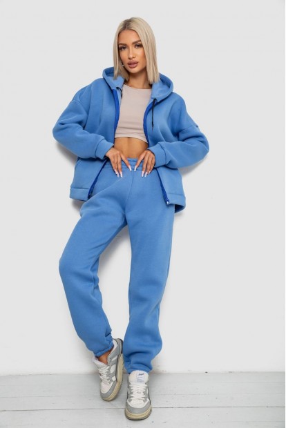 Спортивний костюм жіночий на флісі  -уцінка, колір джинс, 238R5715-1-U