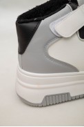 Кроссовки женские зимние на меху  -уценка, цвет бело-серый, 248RAM03-86-U-1 - фото № 7