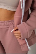 Спортивный костюм женский на флисе  -уценка, цвет пудровый, 238R5715-5-U-1 - фото № 5