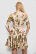 Платье женское с принтом, цвет оливковый, 230R182 - фото № 3