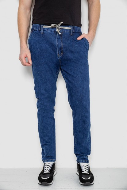 Джинсы мужские на резинке  -уценка, цвет синий, 244R8064-U