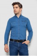 Сорочка чоловіча джинсова  -уцінка, колір синій, 214R802-U-4 - фото № 0