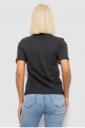 Футболка женская с принтом, цвет грифельный, 241R124 - фото № 3