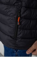 Демисезонная мужская куртка на синтепоне  -уценка, цвет черный, 247R5070-U-13 - фото № 4