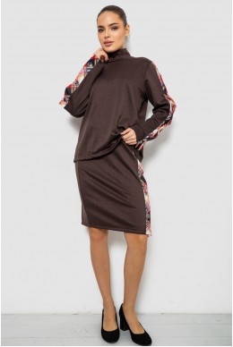 Костюм женский, цвет коричнево-красный, 257R322-3