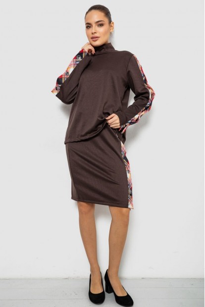 Костюм женский, цвет коричнево-красный, 257R322-3