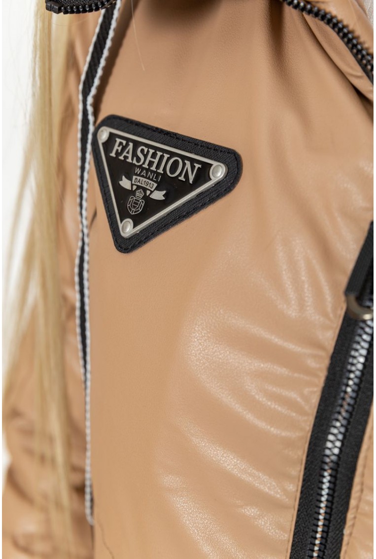 Купити Куртка жіноча демісезонна, колір темно-бежевий, 214R822 - Фото №5