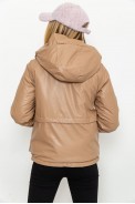 Куртка жіноча демісезонна, колір темно-бежевий, 214R822 - фото № 3
