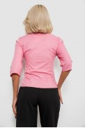 Рубашка женская однотонная, цвет розовый, 230R068-15 - фото № 3