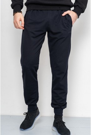 Спорт штани чоловічі двонитка, колір темно-синій, 223R006