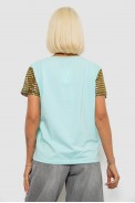 Футболка женская с принтом, цвет мятный, 244R2047 - фото № 3