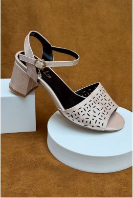 Босоножки женские, цвет пудровый, 243RE251