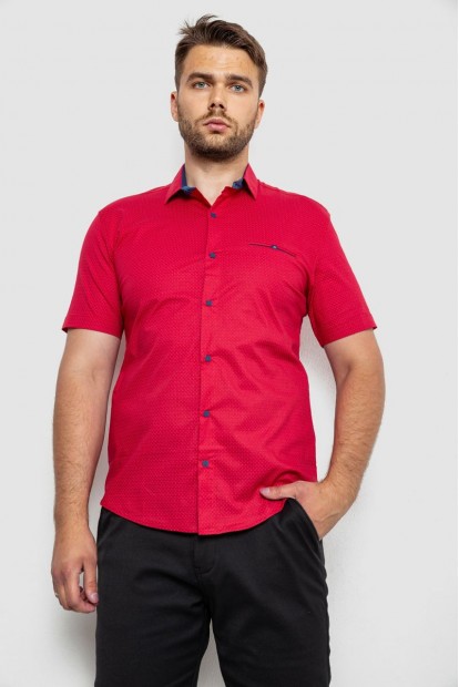Рубашка мужская с принтом, цвет красный, 214R7143