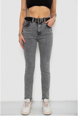 Джинси жіночі Skinny Американки, колір сірий, 244R00970