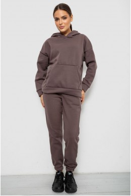 Спортивный костюм женский на флисе, цвет светло-коричневый, 257R85