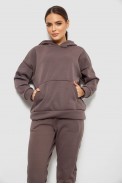 Спортивный костюм женский на флисе, цвет светло-коричневый, 257R85 - фото № 1
