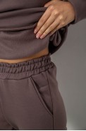 Спортивный костюм женский на флисе, цвет светло-коричневый, 257R85 - фото № 4