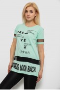 Футболка женская с принтом, цвет мятный, 244R2081 - фото № 2