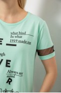 Футболка женская с принтом, цвет мятный, 244R2081 - фото № 4