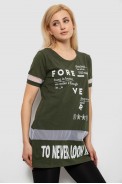 Футболка женская с принтом, цвет хаки, 244R2081 - фото № 2