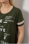 Футболка женская с принтом, цвет хаки, 244R2081 - фото № 4