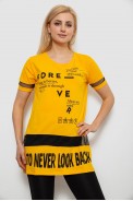Футболка женская с принтом, цвет желтый, 244R2081 - фото № 0