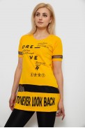 Футболка женская с принтом, цвет желтый, 244R2081 - фото № 2