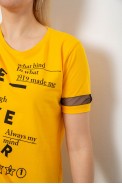 Футболка женская с принтом, цвет желтый, 244R2081 - фото № 4